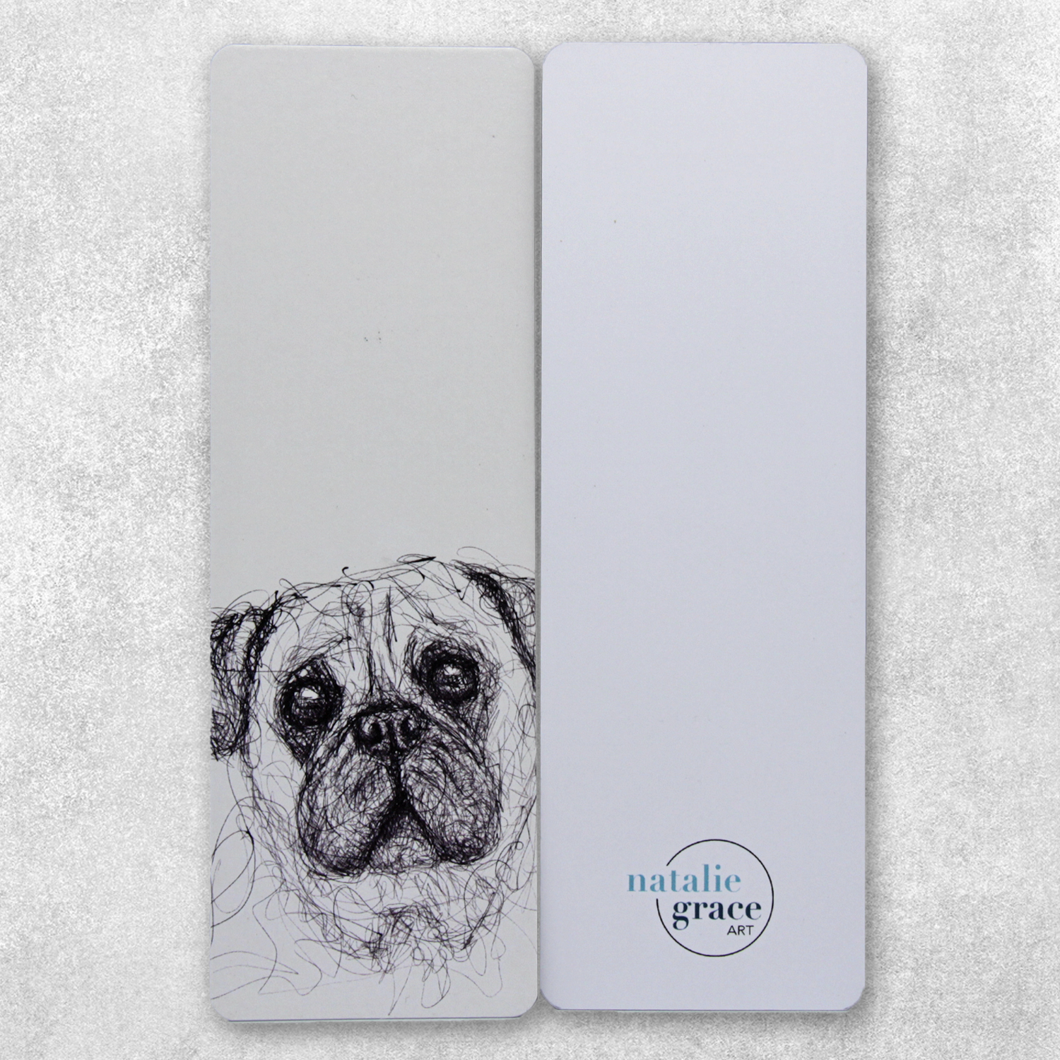 Scribble Pug Bookmark