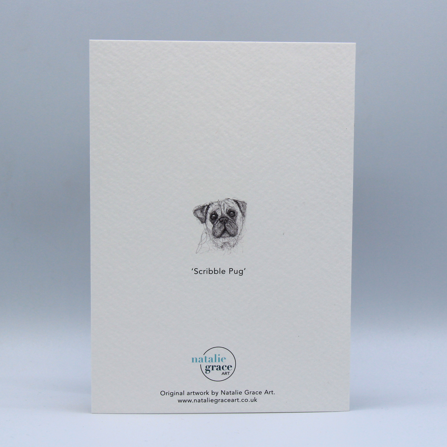 Scribble Pug Card